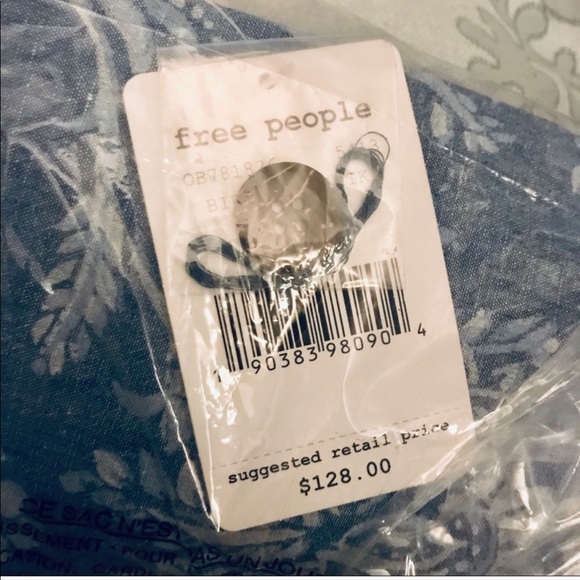 Free People Floral Blue Jumpsuit Romper - Picture 5 of 6